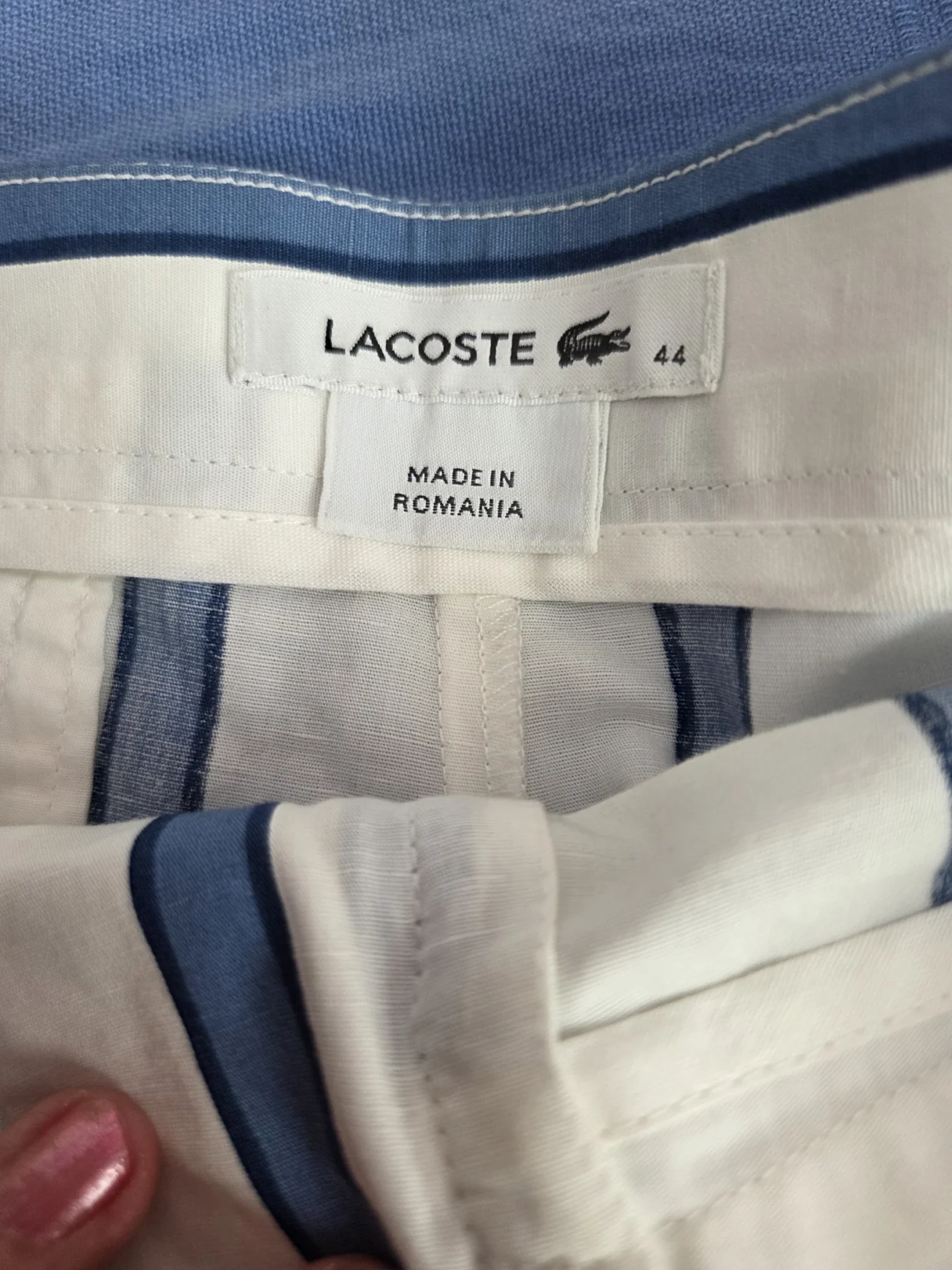 Image for Lacoste shorts with blue stripes