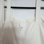 Thumbnail for Salopette GAP cotton blanc avec ceinture du même matériel