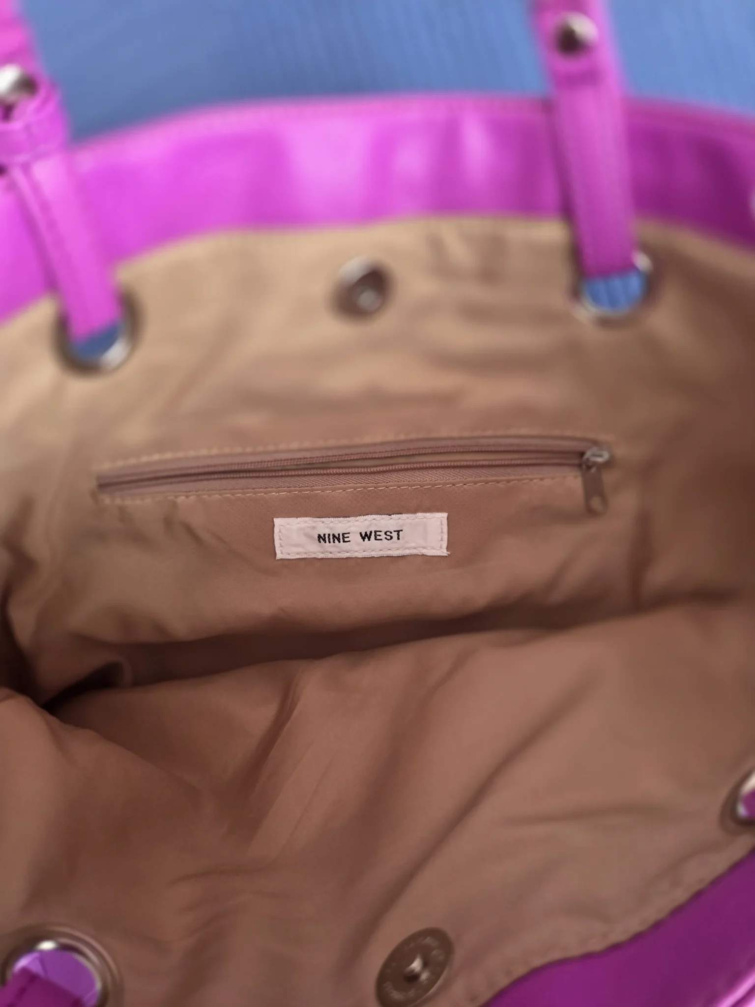 Image for Nine West pink women’s tote bag