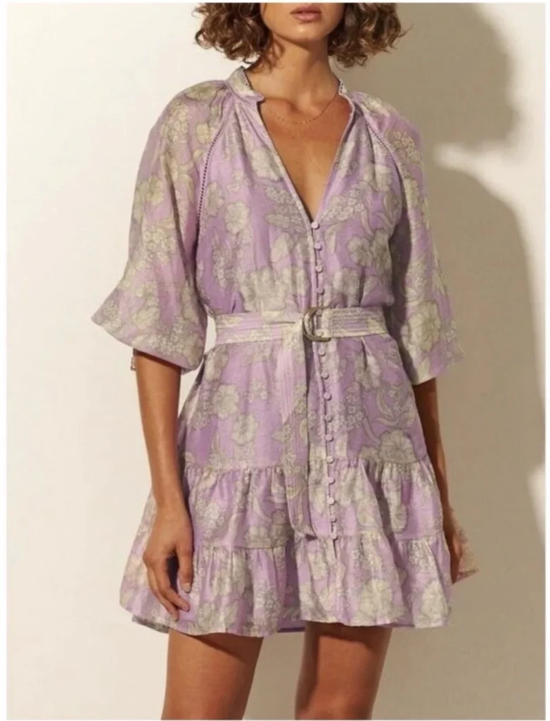 Featured image for Robe Kivari fleuri mélange lin