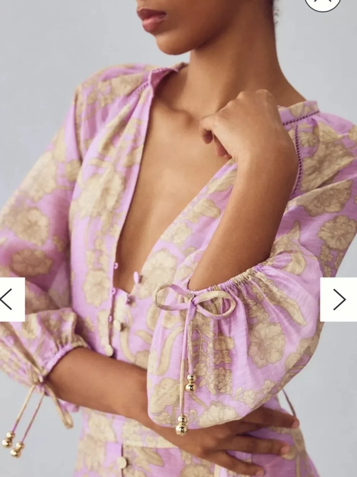 Image for Robe Kivari fleuri mélange lin