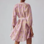 Thumbnail for Robe Kivari fleuri mélange lin