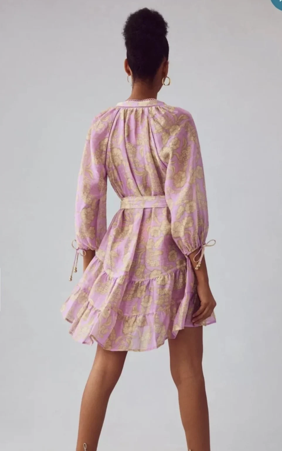 Image for Robe Kivari fleuri mélange lin