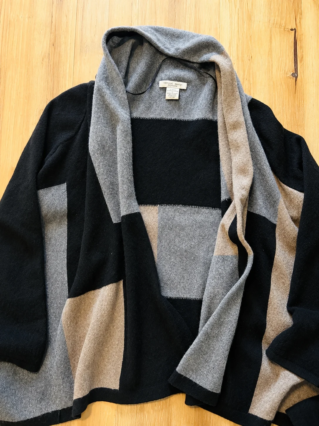 Cardigan ouvert Vertical Design Cashmere – 100 % cachemire – Taille M *Autre seconde main
