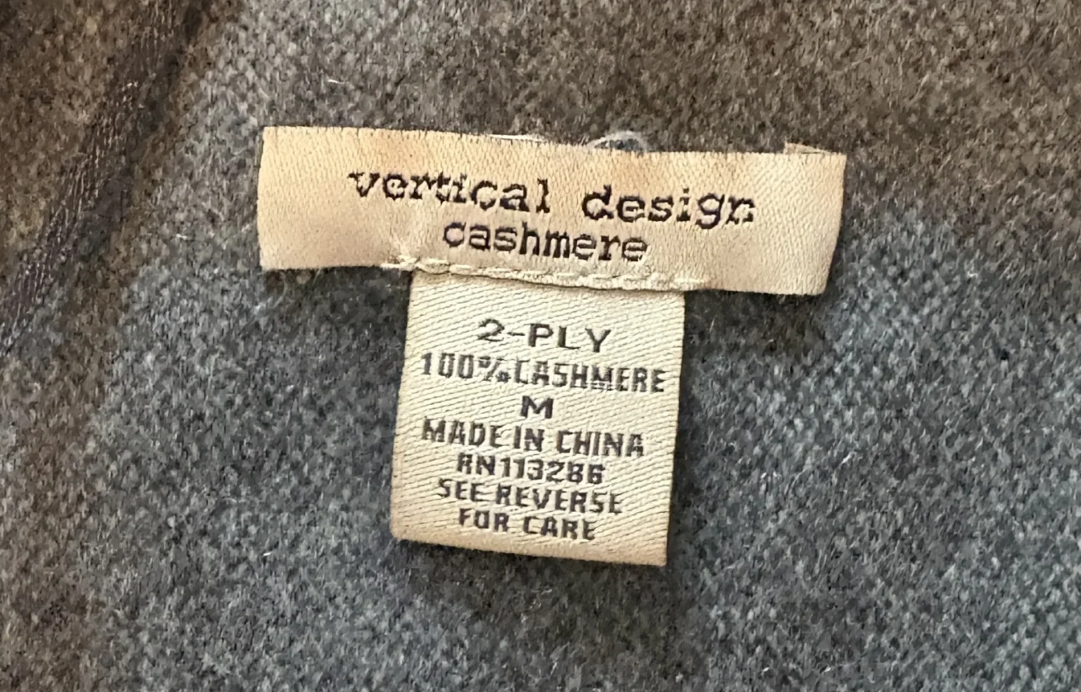 Image for Vertical Design Cashmere Open-Front Cardigan – 100% cashmere – Size M
