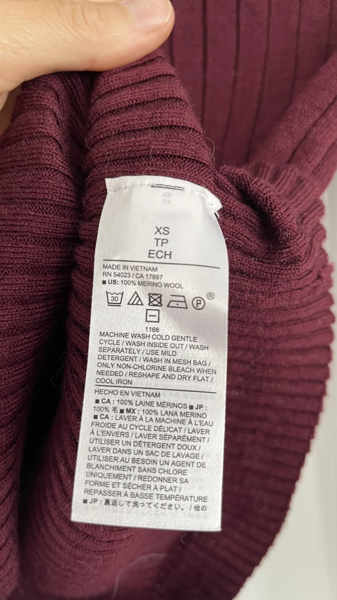 Image for Mock neck, 100% merino wool