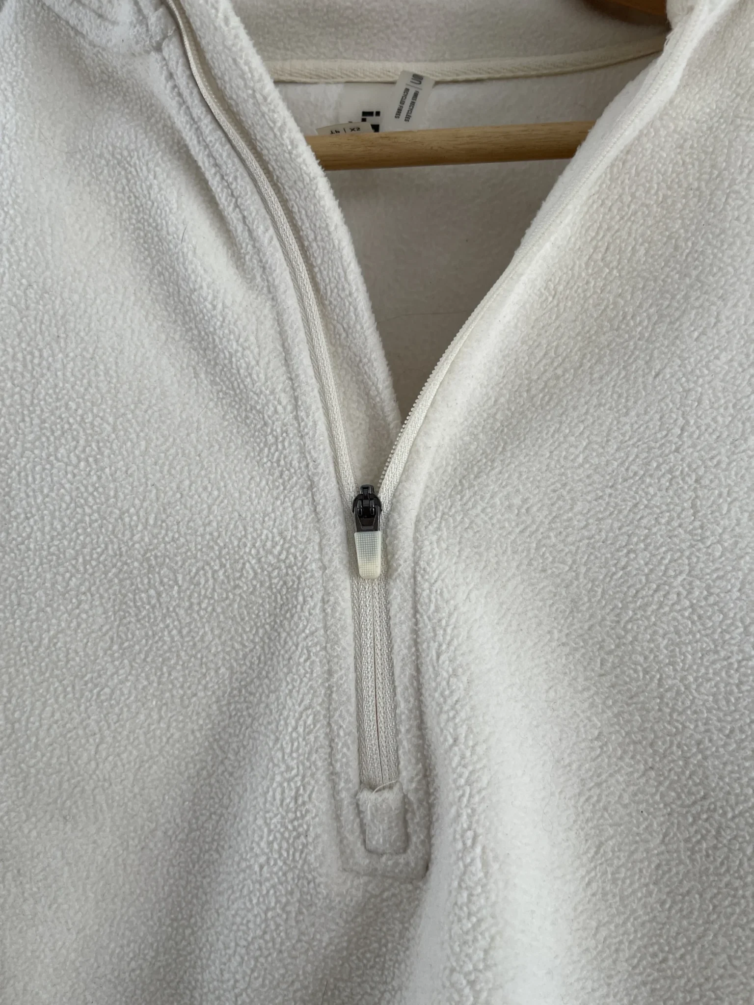 Image for Cream-coloured half-zip jumper