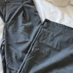 Featured thumbnail for Wide-leg grey trousers