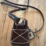 Thumbnail for Dooney & Bourke shoulder bag – brown nylon, leather & pink lining