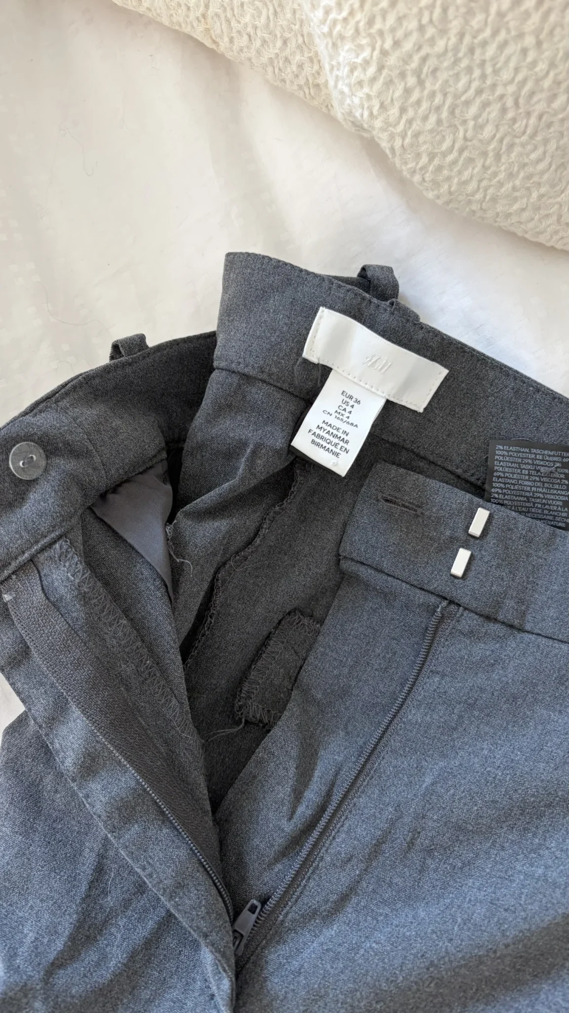 Image for Wide-leg grey trousers
