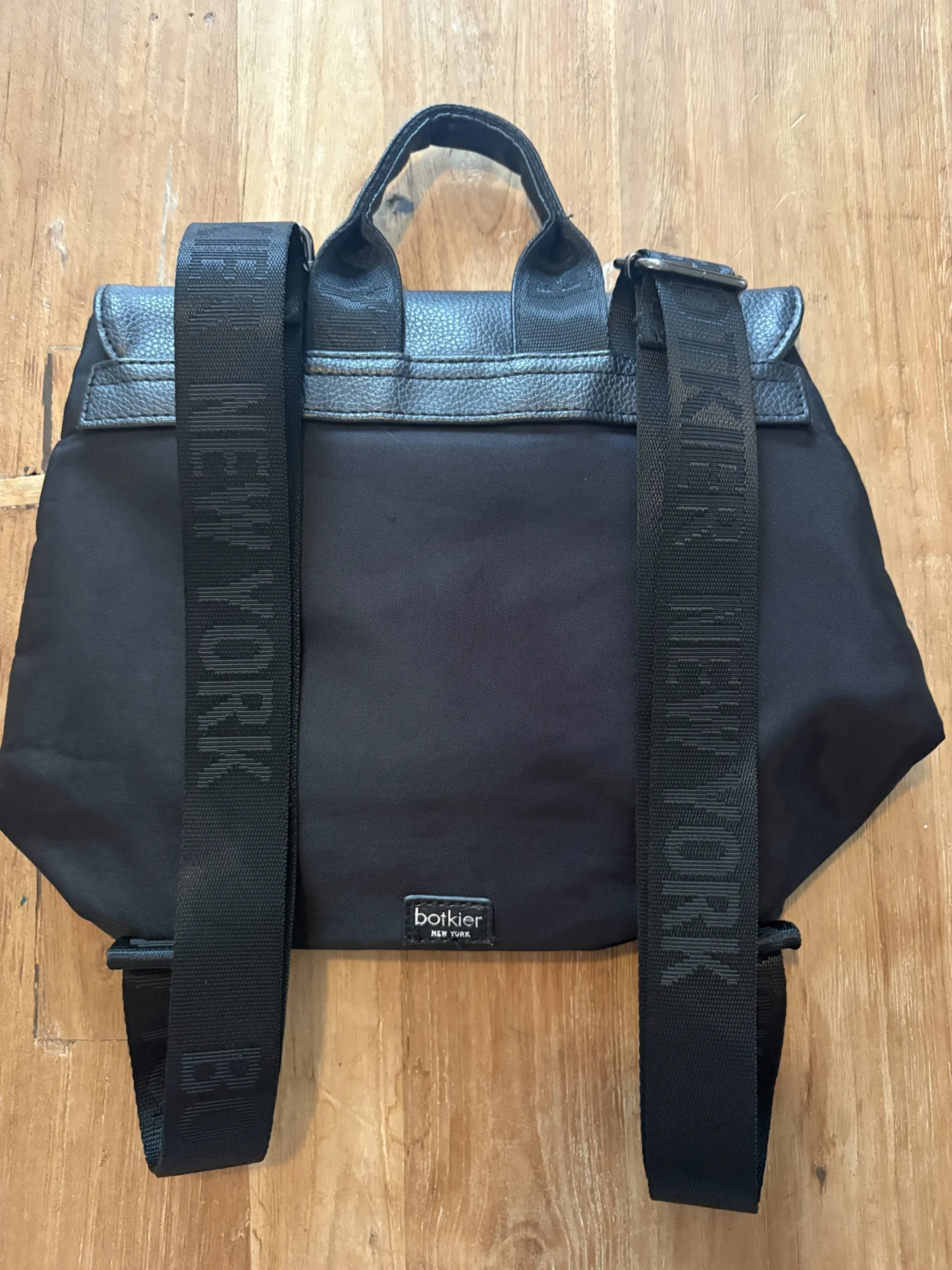 Image for Botkier New York rucksack – black – nylon with faux-leather trim