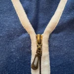 Thumbnail for Moffi blue and white zipped cardigan – Size M/M