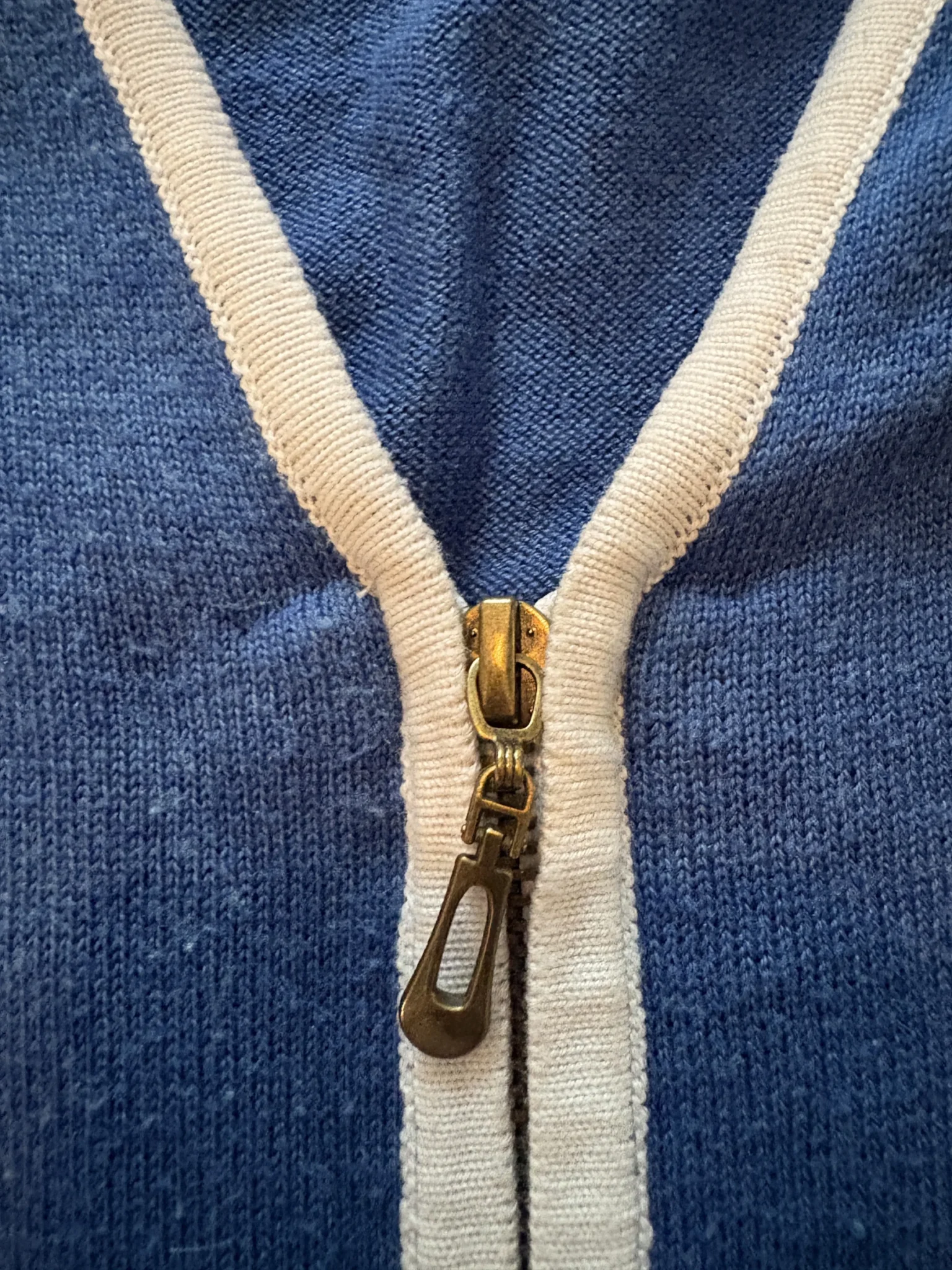 Image for Moffi blue and white zipped cardigan – Size M/M