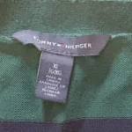 Thumbnail for Tommy Hilfiger green and navy striped cardigan – Size XL