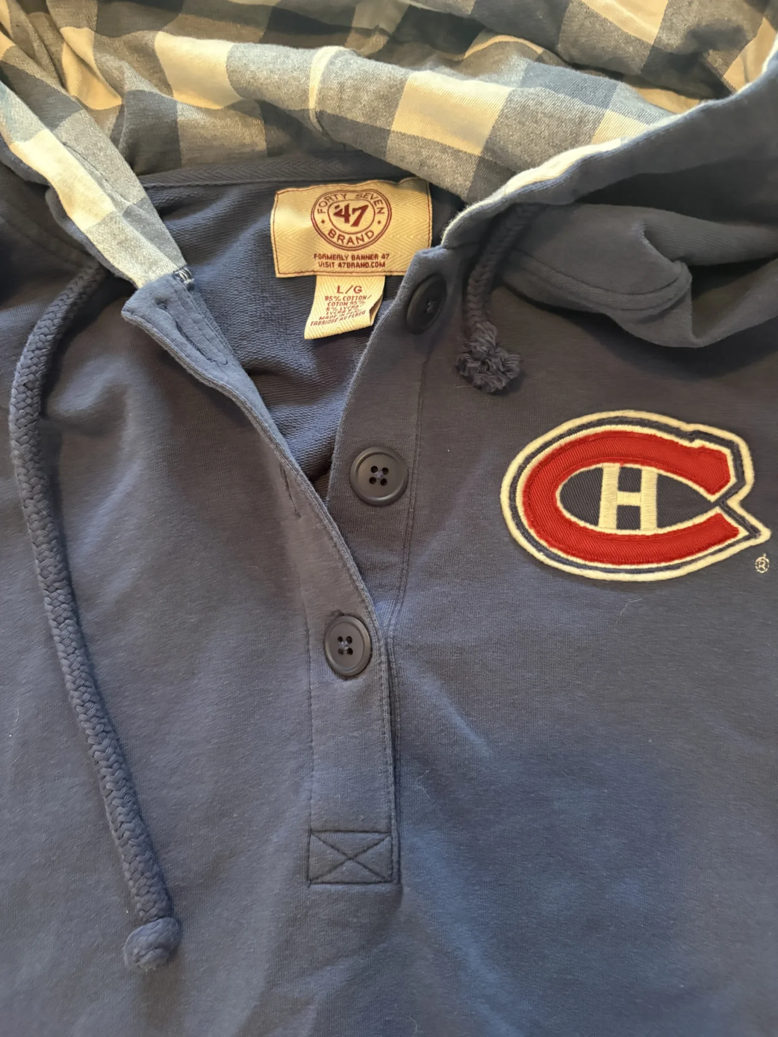 Image for ’47 Brand hooded jumper – Montreal Canadiens – Size L/G