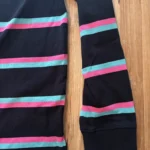 Thumbnail for DJAB long-sleeved rugby polo shirt by Simons – black, pink and turquoise – Size L