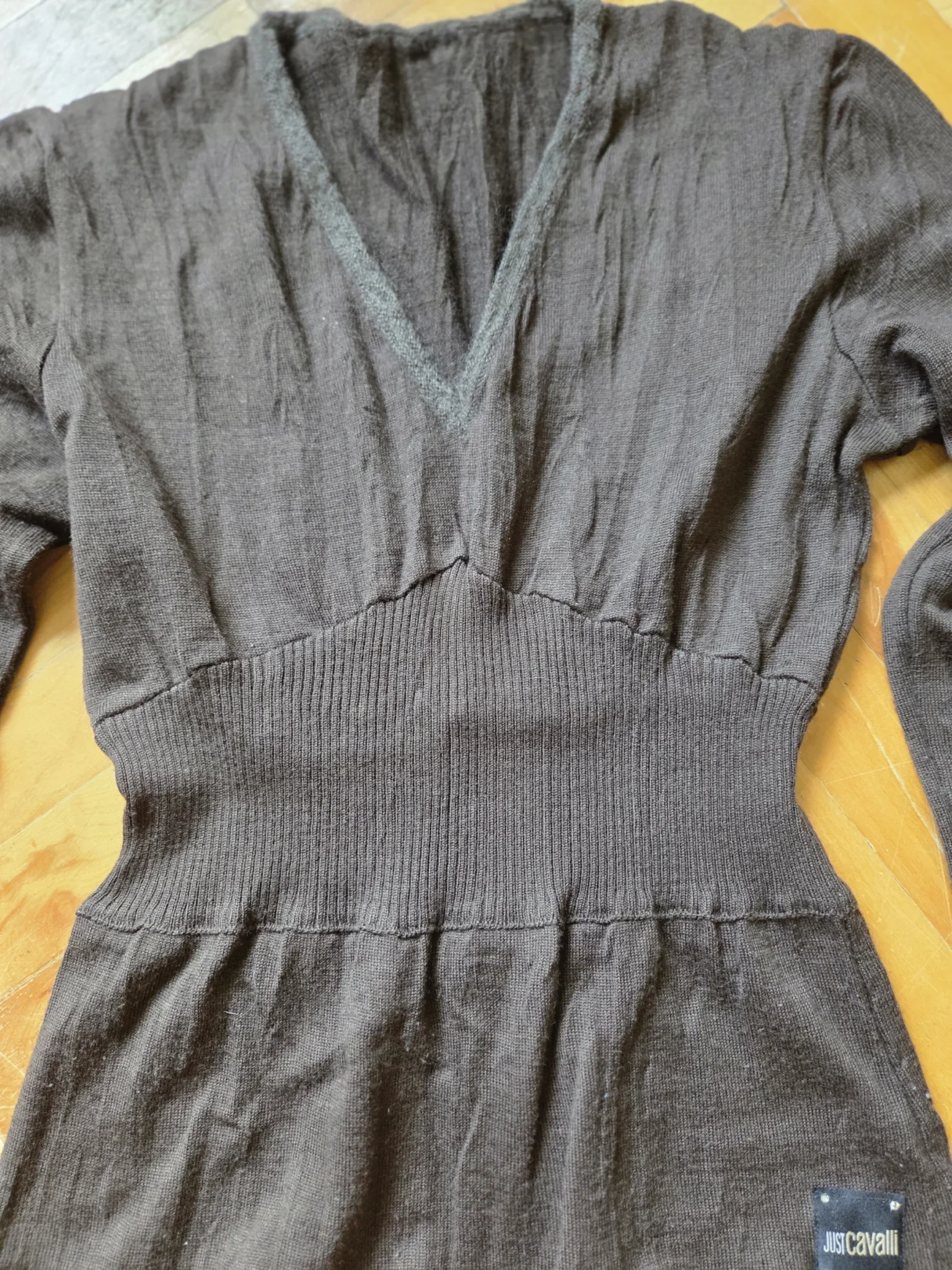 Image for JUST CAVALLI-Pull à col en V Marron
