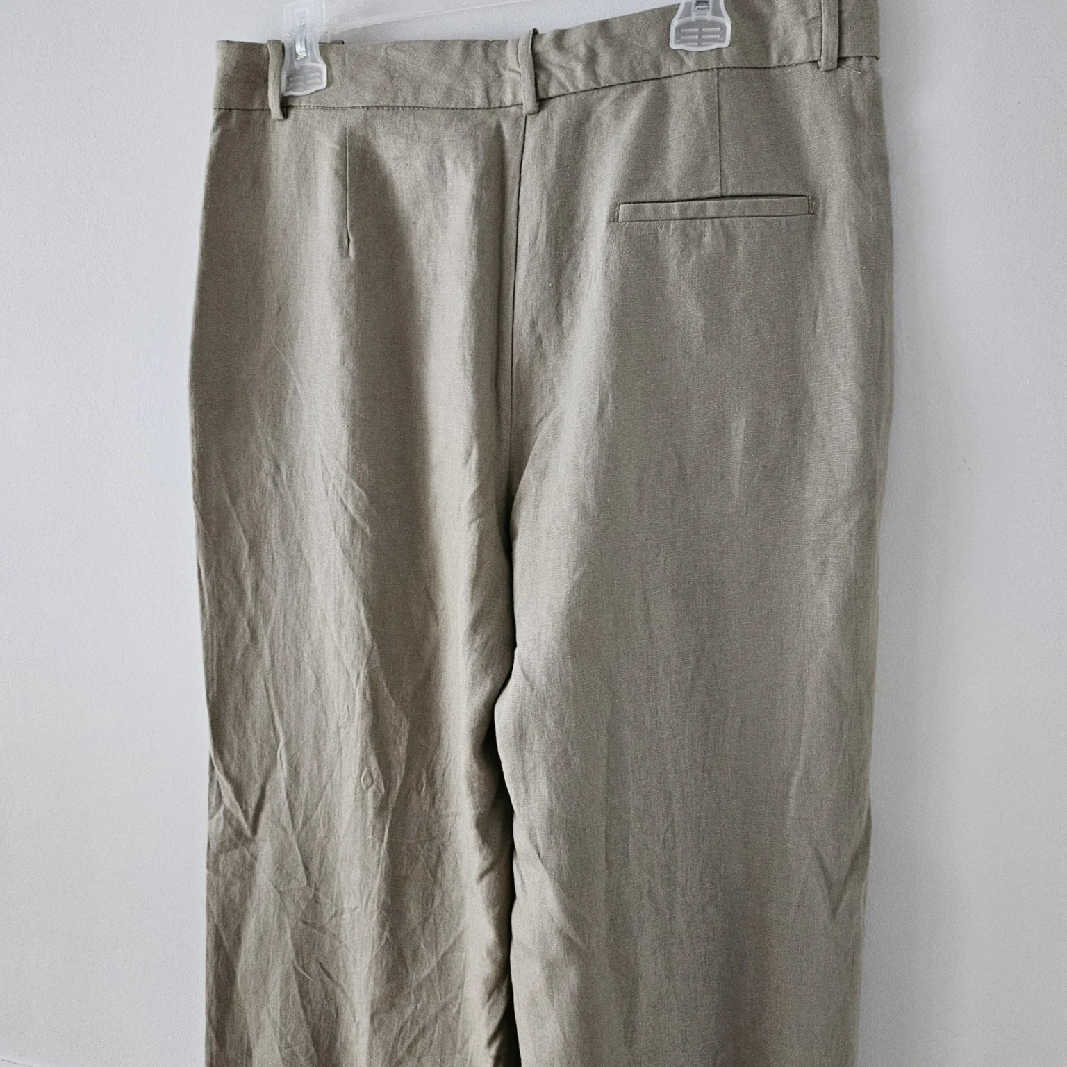 Image for Straight-leg linen trousers