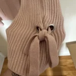 Thumbnail for Wide-sleeved cardigan with a bow