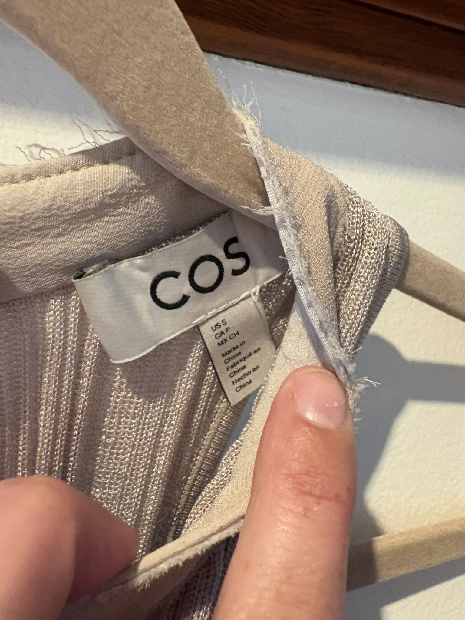 Image for COS — Cream-coloured pleated camisole — US size 6