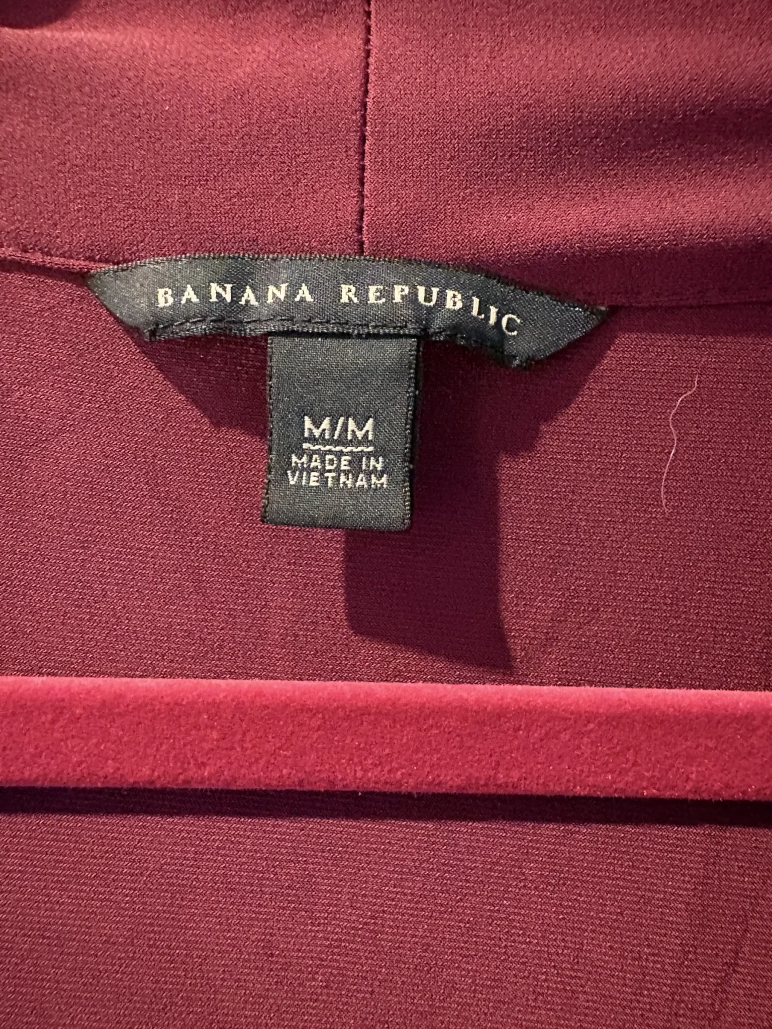 Image for Banana Republic — Burgundy sleeveless top with a tied neckline — M