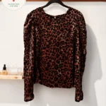 Featured thumbnail for Dolan Left Coast — Leopard-print velvet jumper — L