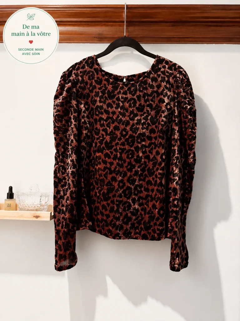 Featured image for Dolan Left Coast — Leopard-print velvet jumper — L