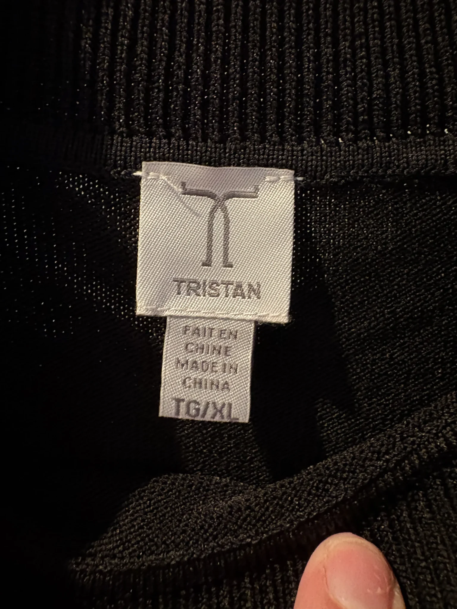 Image for Tristan — Black sleeveless top with a high neck — XL
