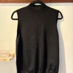 Thumbnail for Tristan — Black sleeveless top with a high neck — XL