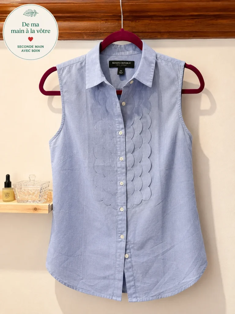 Featured image for Banana Republic — Pale blue Riley sleeveless blouse — Size 6