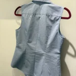 Thumbnail for Banana Republic — Pale blue Riley sleeveless blouse — Size 6