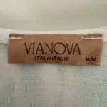Thumbnail for Vianova Italy Style —  Silk/viscose – Long turquoise and white dress — M/M