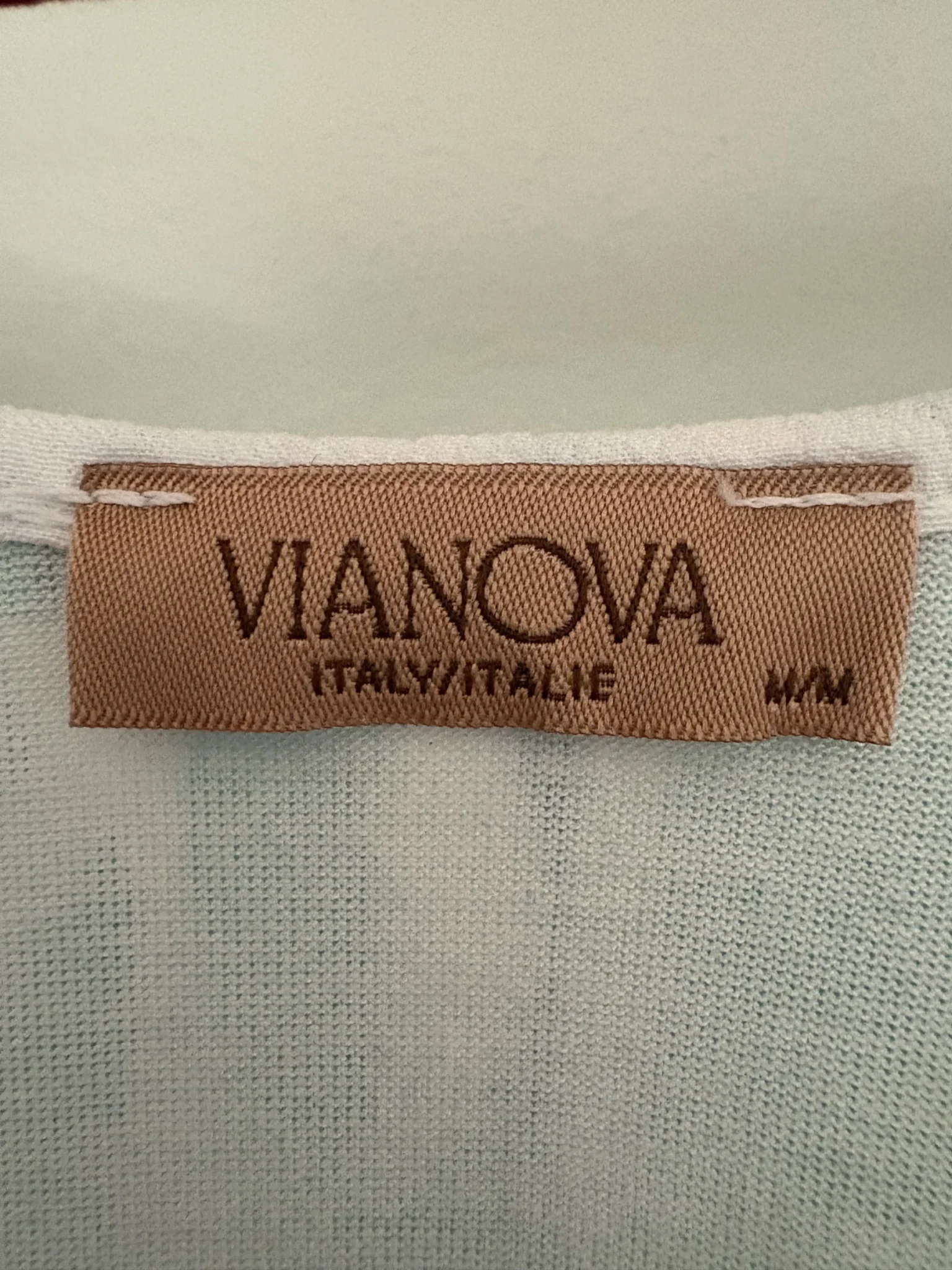 Image for Vianova Italy Style —  Silk/viscose – Long turquoise and white dress — M/M