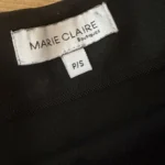 Thumbnail for Marie Claire Boutiques — Black suede-effect A-line skirt — S/S