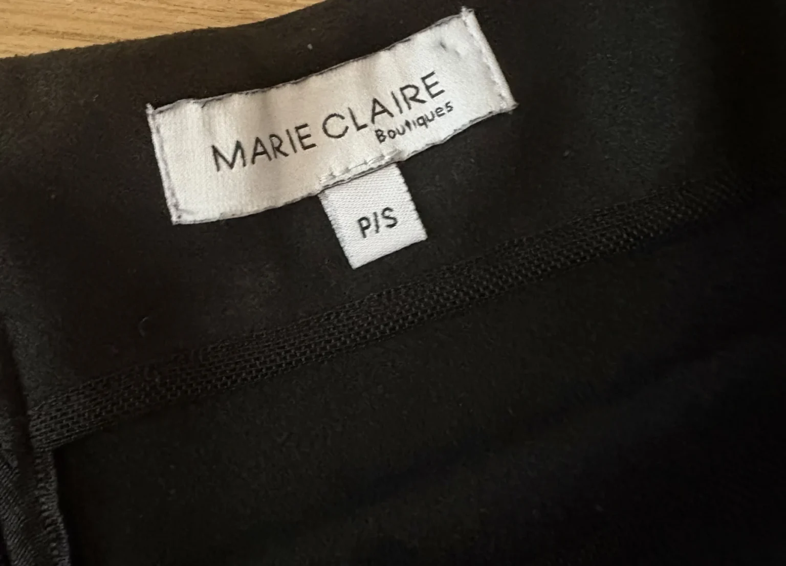 Image for Marie Claire Boutiques — Black suede-effect A-line skirt — S/S