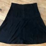 Thumbnail for Marie Claire Boutiques — Black suede-effect A-line skirt — S/S