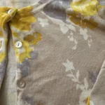 Thumbnail for Charter Club — Beige, yellow and grey floral cardigan — XL