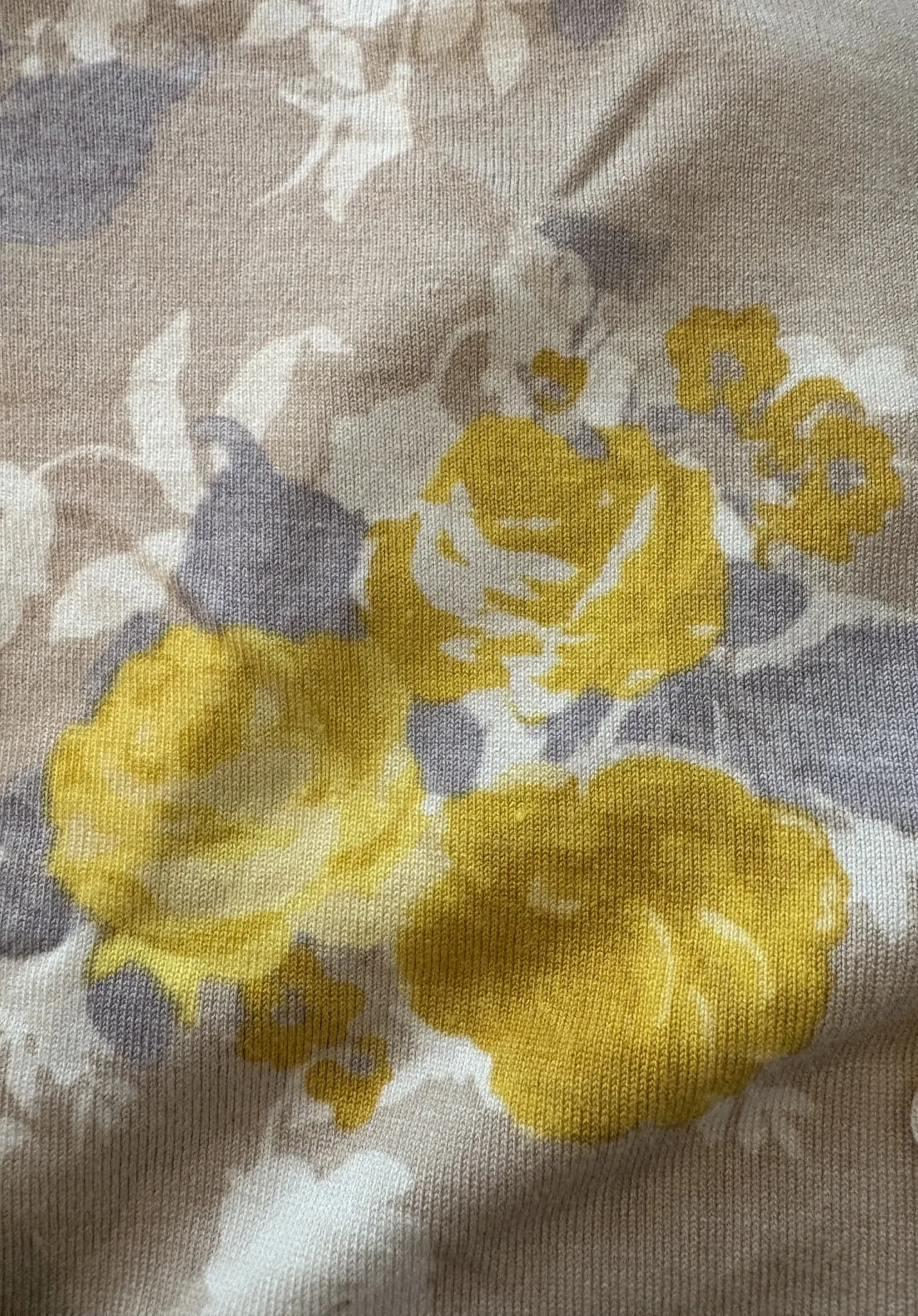 Image for Charter Club — Beige, yellow and grey floral cardigan — XL