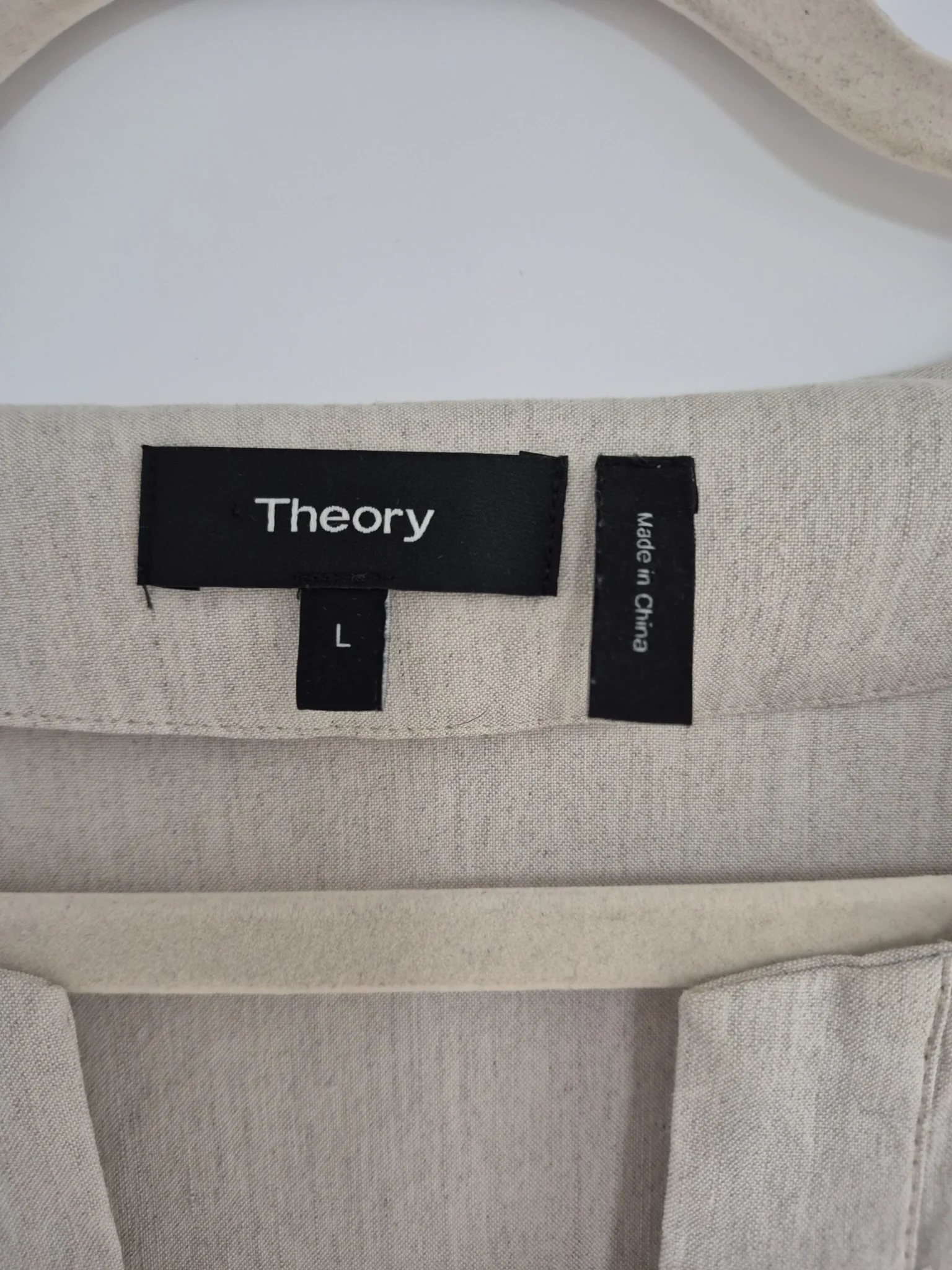 Image for Robe tunique Theory « Stretch Linen » beige – Taille Large