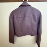 Thumbnail for Veste en cuir mauve