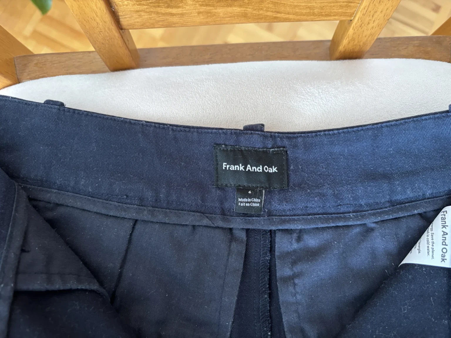 Image for Pantalon Frank & Oak taille haute à jambes larges — Noir, taille 6