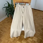 Featured thumbnail for Pantalon Frank and Oak taille haute à jambes larges — Beige, taille 6