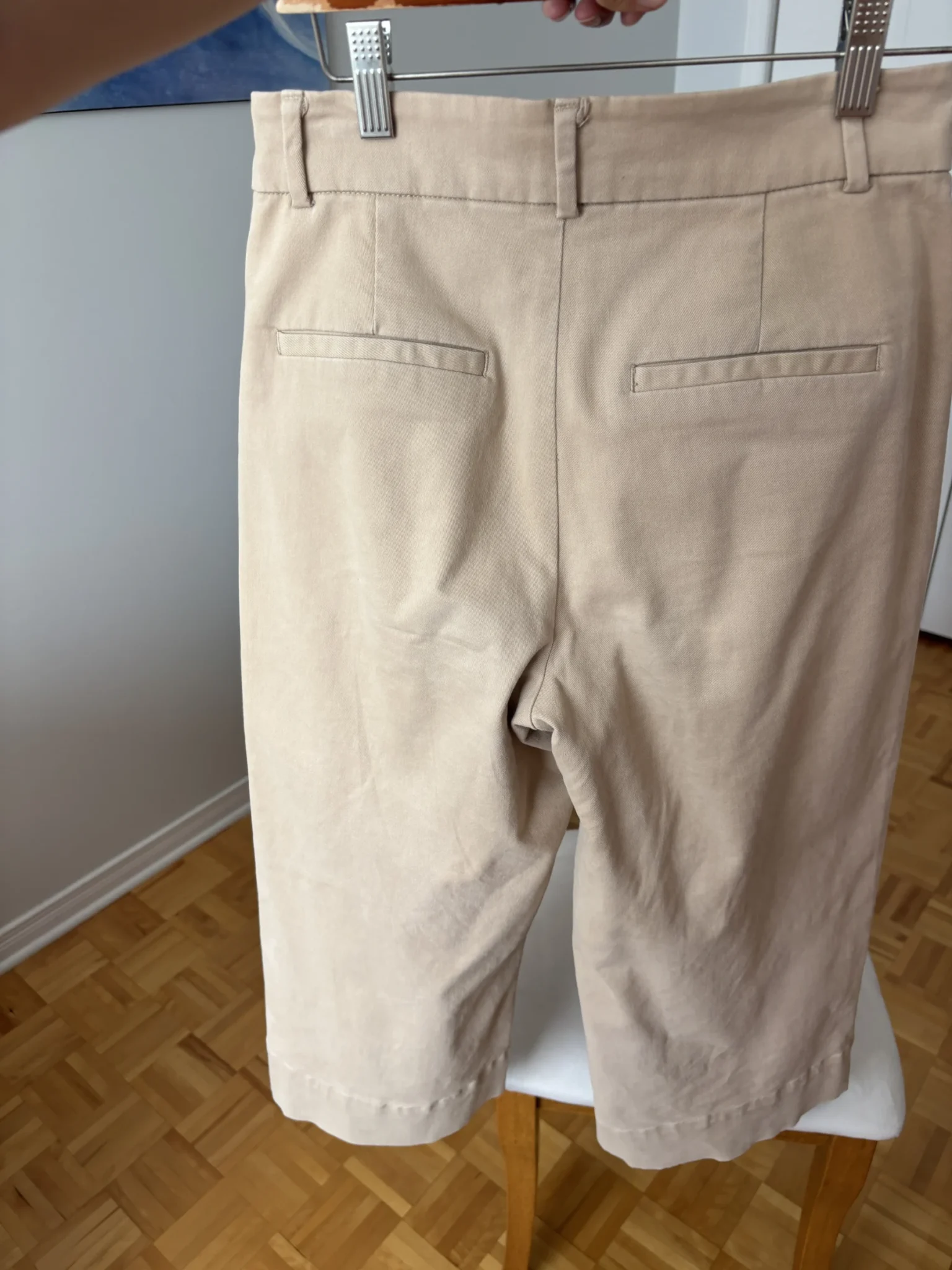 Image for Pantalon Frank and Oak taille haute à jambes larges — Beige, taille 6