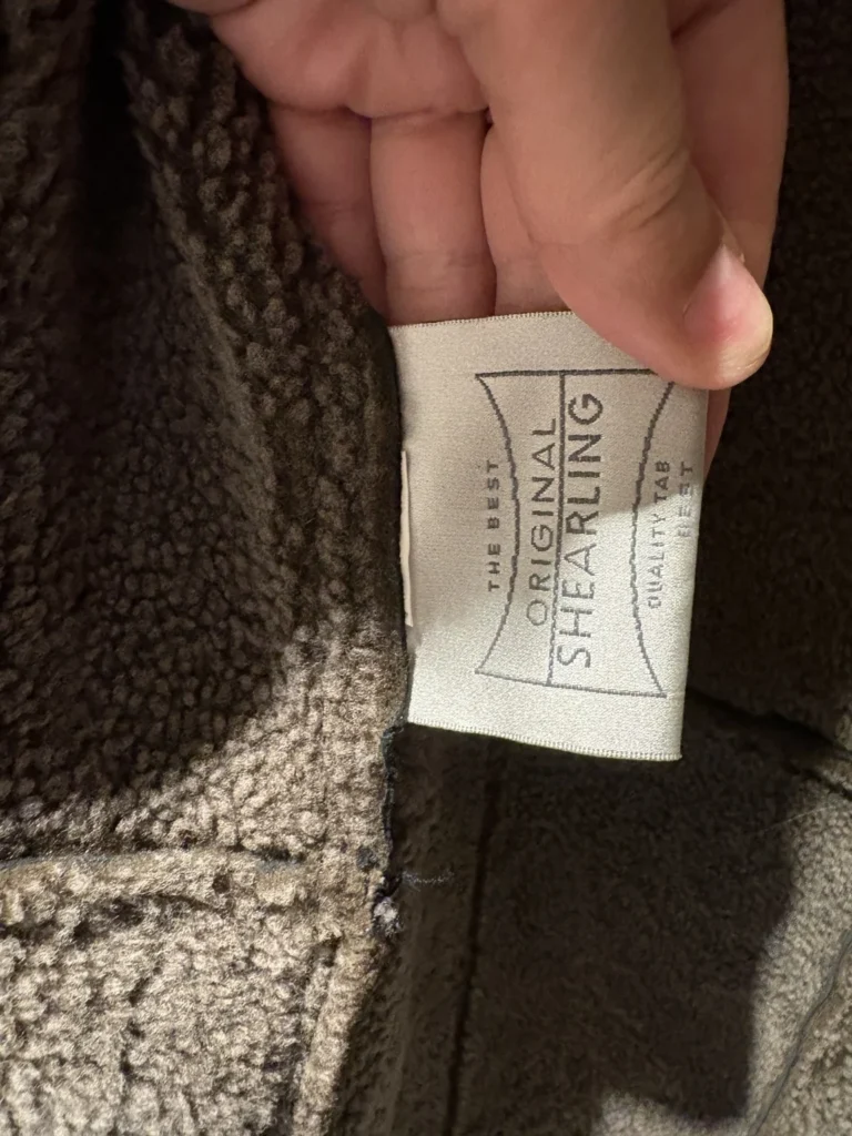 Image for Veste en mouton retourné / shearling véritable