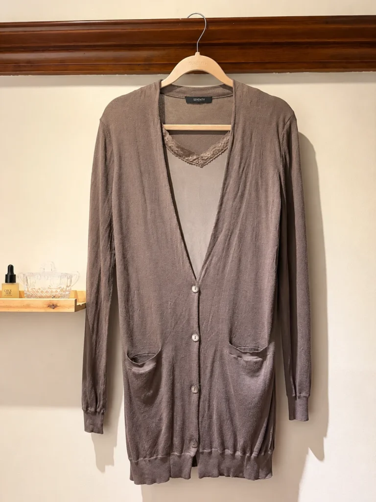 Featured image for Cardigan long SEVENTY-  100% soie