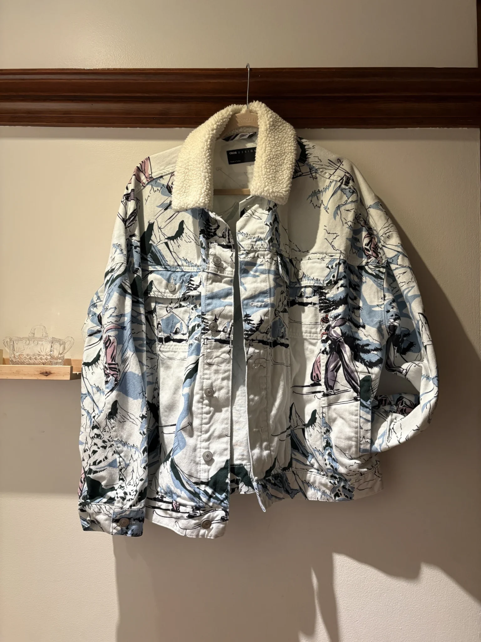 Image for Veste ASOS DESIGN à imprimé ski rétro