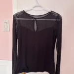 Thumbnail for Sweater with sleeves and a sheer top