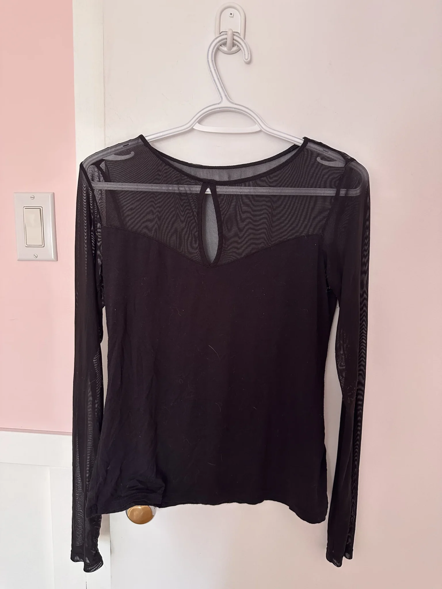Image for Sweater with sleeves and a sheer top