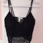 Featured thumbnail for Lace-style knitted crop top