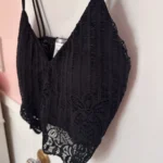 Thumbnail for Lace-style knitted crop top